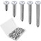 AIEX 125pcs Vis Blanche Tete Plate, Vis Autotaraudeuses Vis Autotaraudeuses en Acier Inoxydable pour Plaques Murales Interrupteurs Couvercles de Remplacement