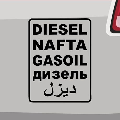 Generisch Diesel Texte Aufkleber Sticker Offroad NAFTA Gasoil car Tang Schild 4x4 8x6cm Farbe: Schwarz