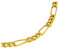 Tendenzalia original italienische Figarokette Gold Doublé 4 mm 70 cm Halskette Gold-Kette Herren-Kette Damen Geschenk Schmuck