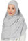 Prien Kopftuch für Damen, Lang Muslim Hijab Frauen, Türkisch Khimar Schal Islamische Kleidung, Konfektionshijab Kopftücher Kleider, Muslimische Sport Head Scarf Set (Grau)