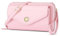 Peacocktion Damen Umhängetasche, Kleine Crossbody Taschen Schultertasche, Handgelenkstaschen Geldbörse mit Crossbody und Handgelenk 2 Riemen, Handytasche zum Umhängen mit RFID Kartenhalter, 06-Rosa