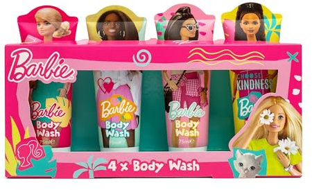 Barbie Lot de 4 flacons de gel douche pour le corps 75 ml