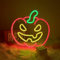Gaoxun Halloween Dekoration Innen, Kürbis LED Neonlicht für Wanddekoration, 30x30cm Pumpkin Neonschild, Leuchtreklame mit USB-betrieben, Geschenk für Veranda, Fenster, Halloween Party Deko (Orange)