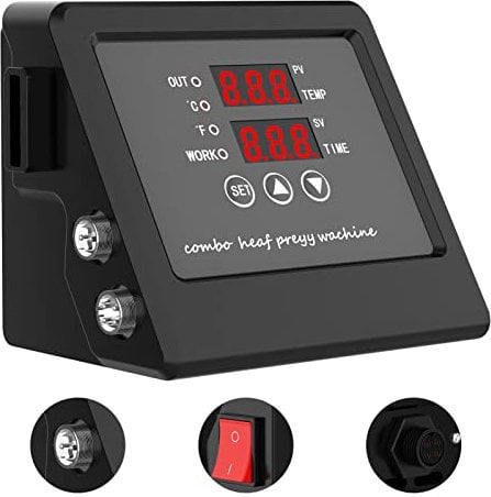 Karlak Máquina Multifuncional de Prensa de Calor Caja de Control Caja Digital Controlador LED para Camisetas/Plato/Gorra/Taza Máquina de impresión por sublimación de Transferencia de Calor con