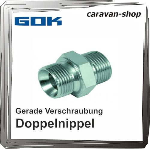 Verschraubung gerade für 8mm Gasrohr Verschraubung Verbinder Propan Doppelnippel