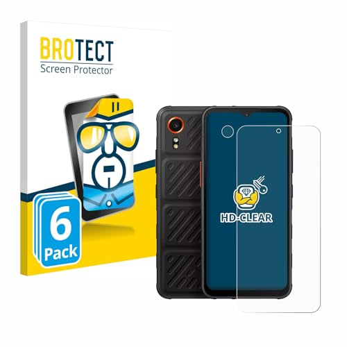 BROTECT Schutzfolie für Samsung Galaxy XCover 7 | (Display+Kamera) 6 Stück Transparenter Displayschutz Made in Germany Klare Displayschutz-Folie Clear Einfache Montage