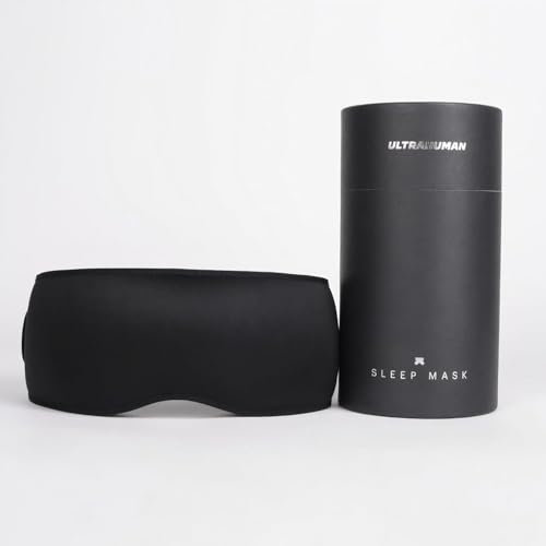 Premium Ultrahuman Sleep Mask for Women and Men – Comfortable Blackout Eye Mask for Sleep, Soft 3D Sleeping Mask with Travel Pouch