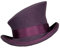 Trapperhut Plaid Asymmetrischer Zylinder Wollhut Damen Herren Unisex Hut Steam Punk Hut Top Hat Mode Band Dekorative Hut Hut Herren (Lila, Einheitsgröße), violett