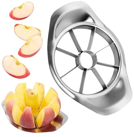 Ziyaeru Stainless Steel Apple Fruit 3-in-1 Slicer & Corer Peeler with 8 Blades for Cutting Fruit and Vegetables (1PC)