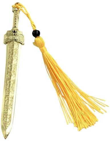 Schwert Lesezeichen - Metall Lesezeichen mit Quasten, Ihre Lesesassistenten, Klassenzimmerpreise, Männer Lesezeichen, Büro Schule Bibliothek Buchladen Zuhause (Gold)
