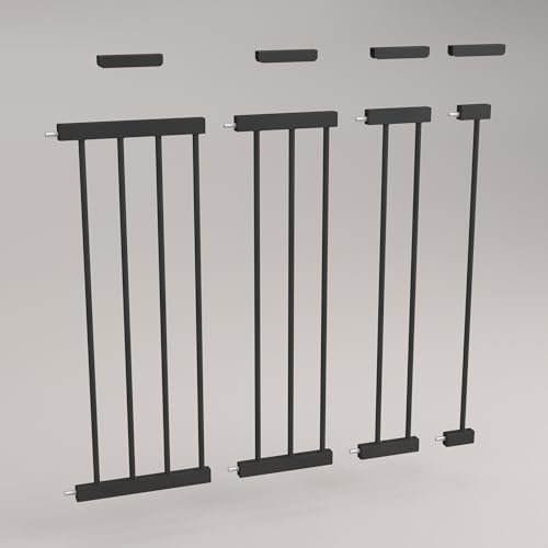 ALMAR Baby Verlängerung 21 cm, Schwarz für Sicherheitsbarriere für Türen, Flure oder Treppen für Kinder oder Haustiere mit Sicherheitsverschluss