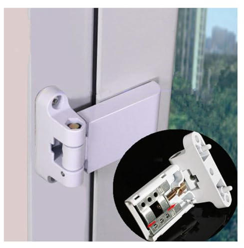 Aqxyju Türflügel-Flaggenscharnier, Aluminiumlegierung, Balkontür, Fenster, verstellbares Scharnier, Sicherheit, links und rechts, robuste Scharniere, Hardware