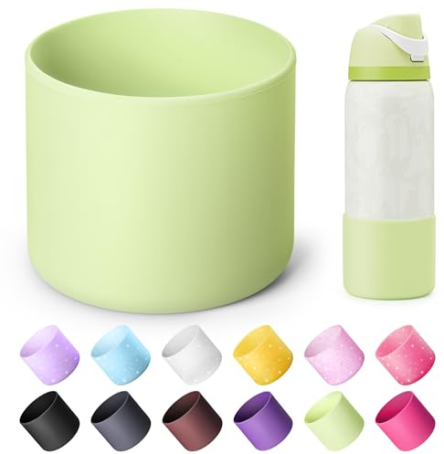 Diumepo Silicone Boot for Owala 32 oz Water Bottle, Anti-Slip Protective Sleeve, Boot Bottom Base (Green)