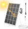 Kixolazr Solarpanel für Ring-Türklingel,Solarpanel für Überwachungskamera - 10-W-Solarpanel für DC-Überwachungskamera | Kamera-Solarpanel-Ladegerät versorgt Video-Türklingeln und 5-V-Außenkameras