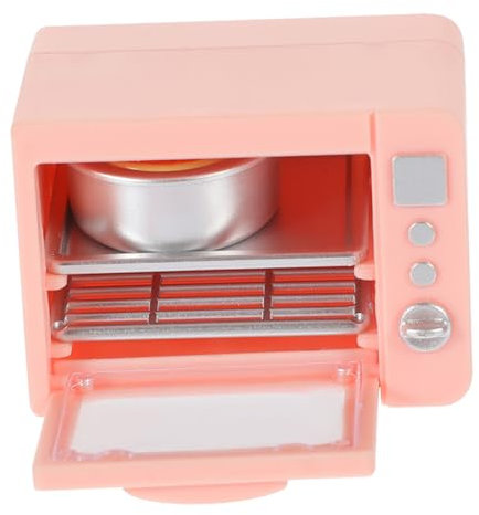 Mini Horno Juguetes cocinita Accesorios cocinita hornos Mini Apoyo de la Escena de la casa de muñecas Mini Modelo de Horno Aparato de Cocina en Miniatura páginas Rosa JOINPAYA