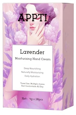 APPTI Moisturizing Hand Cream, Hydrating Nourishing Hand Lotion, Travel Size Hand Cream, Variety Fragrance (Lavender)