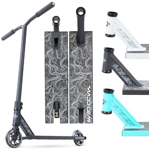 Pro Stunt-Scooter für Kinder und Jugendliche im Alter von 8–12 Jahren – Leichter, langlebiger Trick-Scooter für Skatepark und Straße – einfache Montage – Madd Gear MG4 (Schwarz/Schwarz)