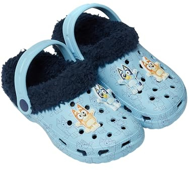 BlueY Clogs Kinder | Kinderschuhe Jungen | Vlies Gefüttert Clogs Für Jungen | Blau 22