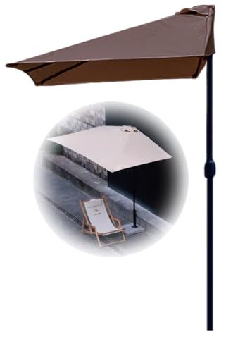 Rectangular Garden Parasol with UV Protection Steel Frame Crank System 2x1M Size