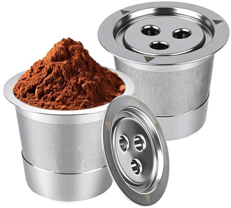 Reusable Stainless Steels K Cups for Ninja Dual Brew Coffee Makers CFP201, CFP300, CFP301, CFP305, CFP400, CFP451, and CFP307 (2 Pack)