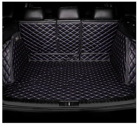 TETARI Alfombrillas Maletero para Peugeot 208 P21 2023 2022 2021 2020 Esteras Traseras para Maletero Coche Esteras para Maletero Cuero con Bandeja Carga Trasera Funda Maletero Alfombra(Black Blue-B)