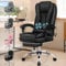 ALFORDSON Ergonomischer Bürostuhl, Gaming-Stuhl, Computerstuhl, Schreibtischdrehstuhl mit Massagefunktion, höhenverstellbar – für Büro, Zuhause und Gaming, PU-Leder, Schwarz