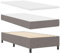 vidaXL Boxspringbett mit Matratze & Bank Grau 80X200 cm Stoff Elegantes Design Komfortable Unterstützung Einfache Montage Perfekt für Schlafzimmermöbel Reißverschlussbezug Auflage Polster Schaumtopper