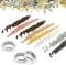 600 Stück Quetschperlen,Quetschperlen Verschluss,Quetschperlen Set,Crimp Beads,Spacer Perlen,Quetschperlen Kettenverschluss,für DIY,Schmuckherstellung,8 Farben (1.5mm/2mm/2.5mm)