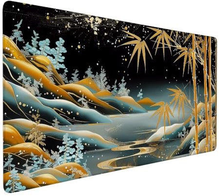 Gaming Mauspad Chinesischer Stil, Landschaft Mauspad xxl 800 x 300 x 3 mm Gaming Mousepad Desk Mat, Schreibtisch Protector Matte mit Anti-Rutsch Basis für PC, Büro, Zuhause, Geschenke für Frauen X-967