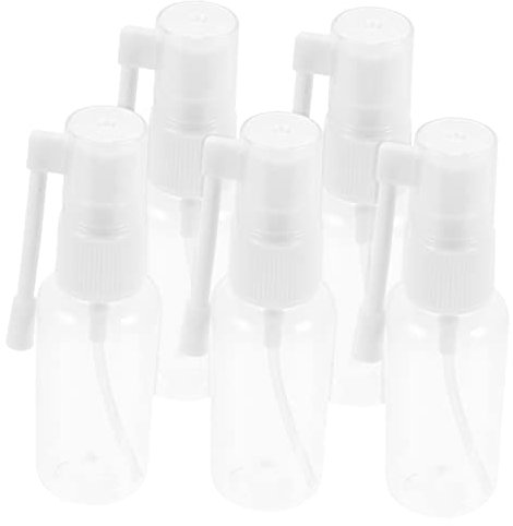 OUNONA 5Pièces Bouteilles Nasales Rechargeables Lot de Pulvérisateurs Vides Pratiques pour Voyage Bouteilles Transparent Tête Rotative pour Sérum Physiologique