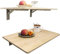 Kaffeetische Beistelltische Folding Wandregal Montag Platzsparend Folding Hänge Beistelltisch Massivholzplatte Wand befestigte Workbench Deck for Office Home Küche, 3 Größen(50 * 40)