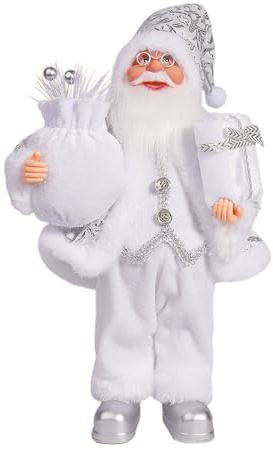 RASTKY Weihnachtsmann-Puppe, Niedliche Sammlung, 30,5 cm, Stehende Weihnachtsmann-Figur für die Fensterdekoration zu Hause, Familientreffen, Hochwertige Stoffe (H)