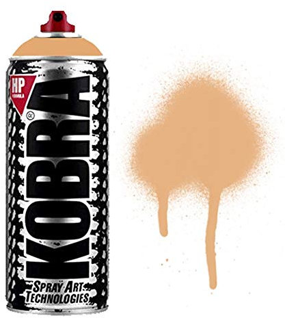 KOBRA HP High Pressure Spray Paint 400ml Can – Professional Grade 100% Acrylic Formula with Matte Finish for Graffiti, Street Art, Crafts & Multi-Surface Use (650 Bark)