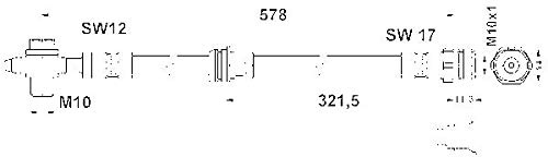 ATE 24.5143-0578.3 Brake Hoses and Accessories