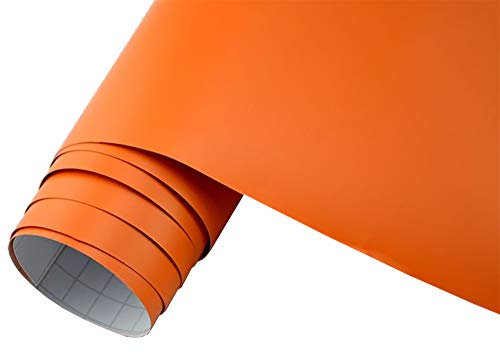 Neoxxim 7€/m² Auto Folie matt - orange matt 30 x 150 cm Klebefolie Lackfolie Autofolie