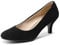 DREAM PAIRS Women's LUVLY Court Shoes Sandals Bridal Wedding Party Low Heel Pump Shoes, Size 8, Black/Nubuck