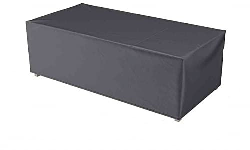 Pacific Lifestyle Strapazierfähiges Polyester-Lounge-Set AeroCover | Wasserabweisende, UV-geschützte & atmungsaktive Outdoor-Möbelabdeckung in Dunkelgrau | Platin-Abdeckung für Gartenmöbel-Sets