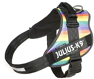 Julius-K9, IDC Powergeschirr, Größe: 3XL / 4, Regenbogen (Kunstleder)