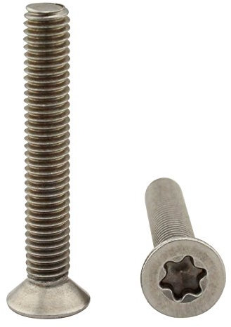 Senkkopfschrauben mit Innensechsrund (TX) - M4x16 - (25 Stück) - DIN 965 TX/ISO 14581 - Vollgewinde - Senkschrauben - Werkstoff: Edelstahl A2 V2A - SC965TX