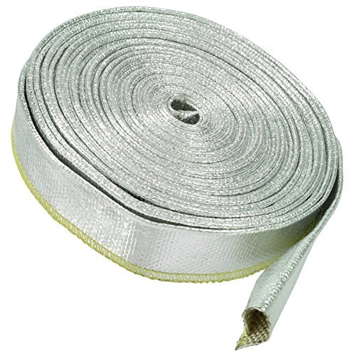 1m Alu Hitzeschutzschlauch 15mm Aluminium Fiberglas Kabelschutz Thermo Schlauch