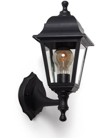 LEDKIA Wandleuchte Aussen Mini Villa Schwarz Schwarz