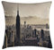 ABAKUHAUS Vereinigte Staaten Kissenbezug, NYC Winterzeit, Waschbar mit Reißverschluss Kissenhülle mit Farbfesten Klaren Farben Beidseitiger Druck, 40 x 40 cm, Beige Grau