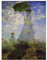Kunstdruck Poster - Claude Monet Frau mit Sonnenschirm 30x40 cm ca. A3 - Alte Meister Bild ohne Rahmen