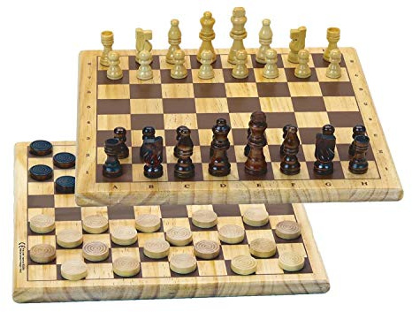 Jeujura Dames et d'Echecs: Wende-Spielbaum Spielbaum für Gesellschaftsspiel Mindestalter: 3 Jahre, 66430, Mehrfarbig