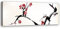 Feeby Vlies Leinwandbild Aquarell Kirschblüte Japan 150x50 cm Wanddeko Design Kunstdruck Zimmerdeko Bilderwand Natur Orientalisch Abstraktion Rosa