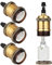 Zevnico E27 Lamp Holder Bulb Vintage Socket Ceramic Pendant Retro Edison Screw Holder, Rated 4A 250V for DIY in Brass Color, Pack of 4, Brass, Zev-UK-001-Brass