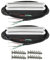 FLEOR Alnico 5 Hot Rail Humbucker Single-Coil-Humbucker-Set in Single-Coil-Größe, Weiß