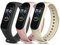 Yisica Armband für Xiaomi Mi Band 4 / Xiaomi Mi Band 3, Ersatzbänder Silikon Sport Wasserdicht für Xiaomi Mi Band 4 / Mi Band 3 (Einheitsgröße, Schwarz/Roségold/Gold)