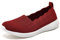 Puxowe Damen Slip On Sneaker Leichte Atmungsaktiv Sportschuhe Turnschuhe Bequem Freizeitschuhe Walking Schuhe Outdoor Fitness 40 EU Red