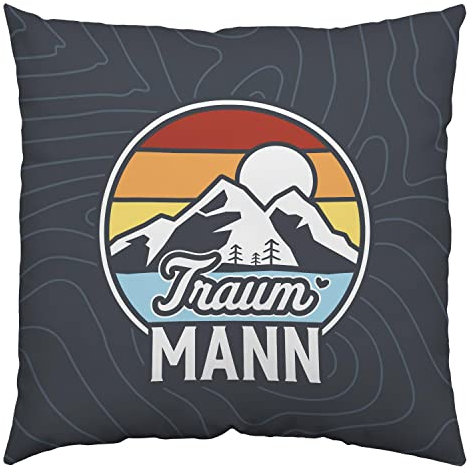 Gruss & CO Kissen Motiv Traummann| Zierkissen, Baumwolle, 40 cm x 40 cm | Kissen mit Spruch | 47886